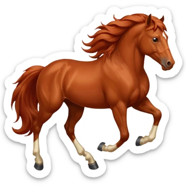 red horse 2026 year agressive running happiness and money follows sticker