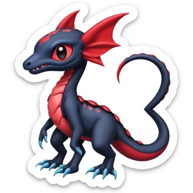 Colorful Exotic Meloetta-Salandit-Darkrai-Venom-Stitch-Fakémon-creature-hybrid sticker