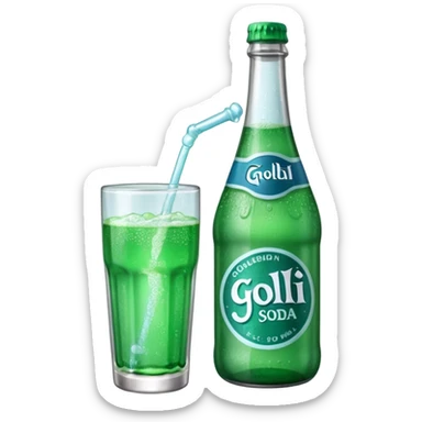 A bottle of goli soda sticker