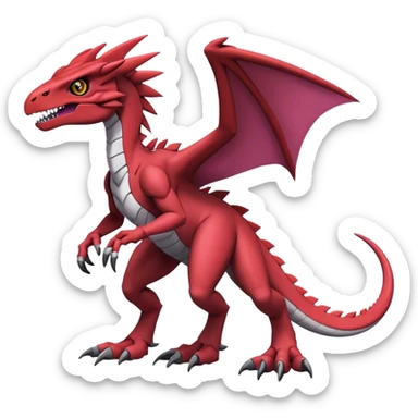  Cool Edgy Digimon-Fakemon-Guilmon-Genesect-Velociraptor-Dragon full body sticker