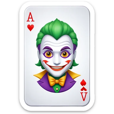 Joker card sticker