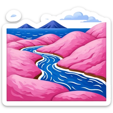 Matisse slop style pink SPAM art landscape sticker