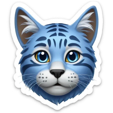 blue wildcat sticker