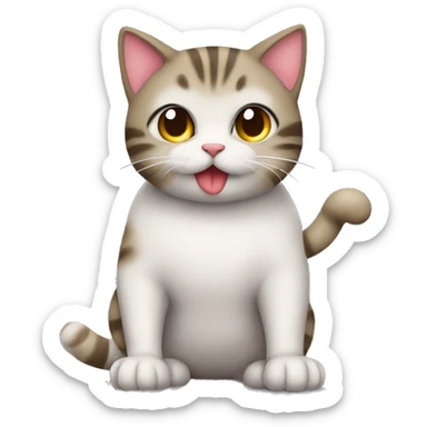 gatito tirando un beso sticker