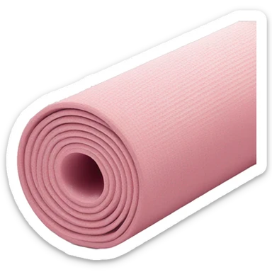 light pink rolled yoga mat  sticker