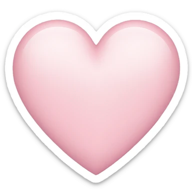 light pink heart  sticker
