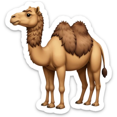 a camel in snow sticker