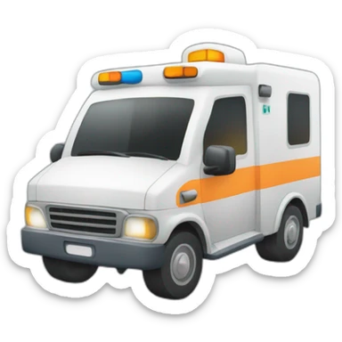 Técnico de ambulancia llegando al hospital  sticker