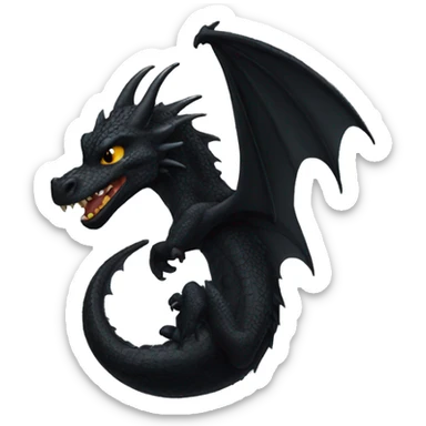 Black dragon  sticker