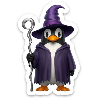 Penguin Wizard sticker
