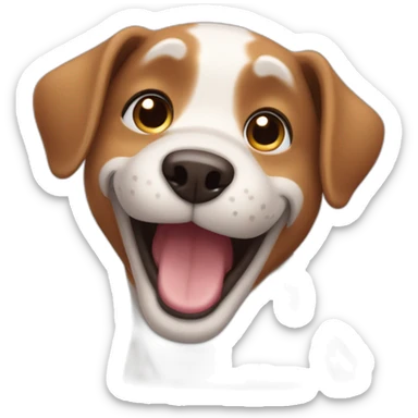 Dog 🐶 smiling and waving sticker