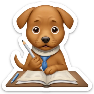 Dog eat homework sticker