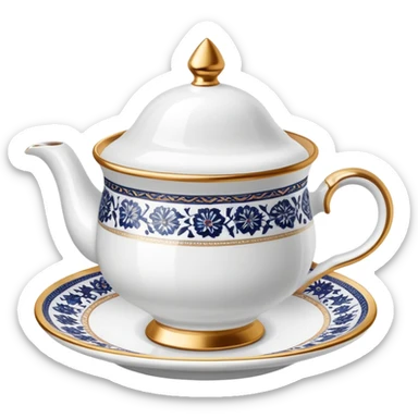 Traditional turkish tea cup sticker