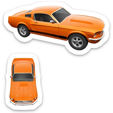 Ford-Mustang-mache-Orange 29 sticker