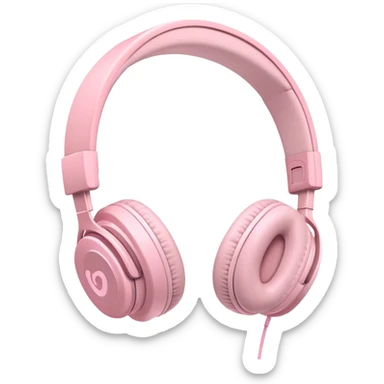 pastel pink headphone sticker