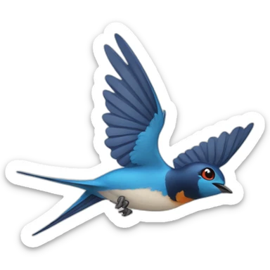 flying swallow sticker