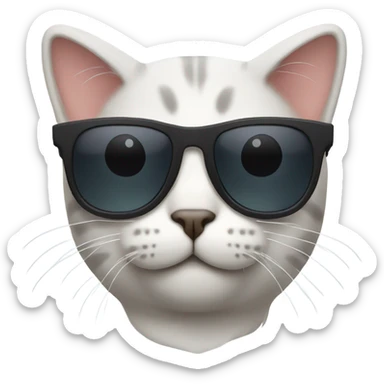 Cat with sunglasses sticker
