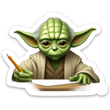 master yoda draws sticker