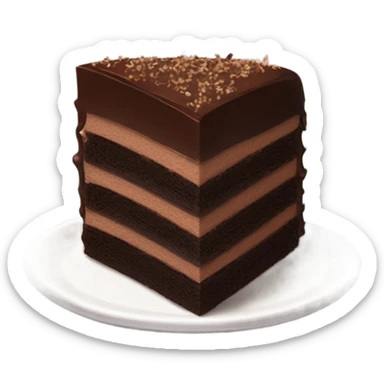 Chocolate cake slice sticker