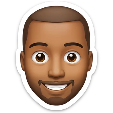 face inspired by Kanye West, smiling sticker
