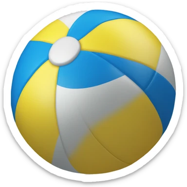 beach ball blue and yellow sticker