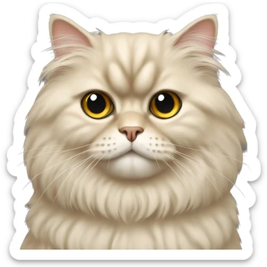beige persian cat sticker