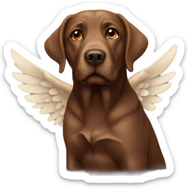 Brown Labrador with wings sticker