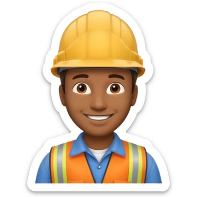 Un homme brun qui est responsable d'une équipe de contrôle non destructif sticker