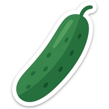 Flat design style cucumber sticker