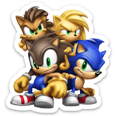 a nes with sonic triple trouble level 1 sticker