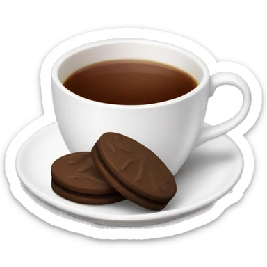 Cup of tea and chocolate biscuits sticker