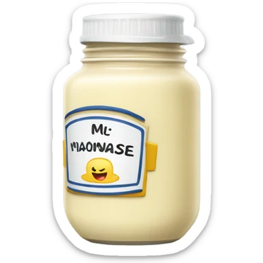mayonnaise name sauce jar sticker