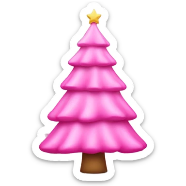 Pink Christmas tree sticker