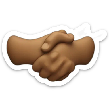 Fist bump with explosion sticker