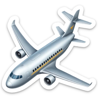 airplane viewed from above sticker