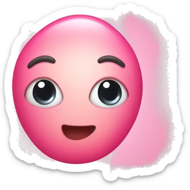 A cute pink jellybean sticker