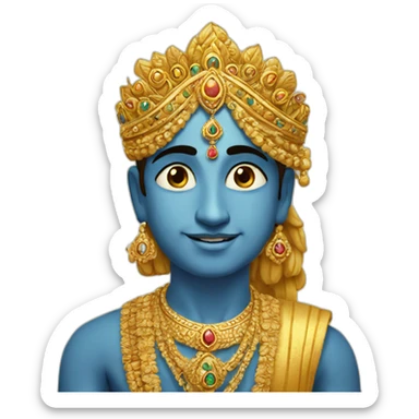 Lord. Small Krishna sticker