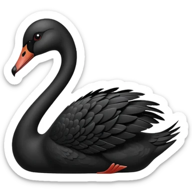 Cisne negro imponente sticker