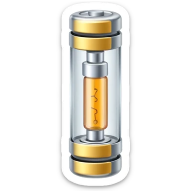 tiny glass fuse with metal caps sticker