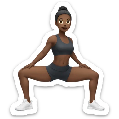 Fit women with white skin doing Eka pada bakasana  sticker