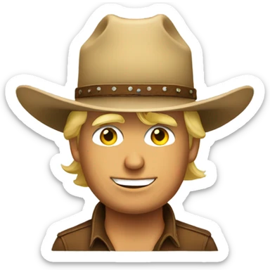 Donald Trump wearing a cowboy hat with White House on the background  sticker