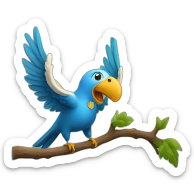 Un perron con alas sticker