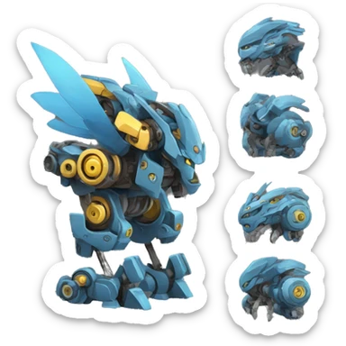 Mechanical Pokémon-Digimon-dragon-Bionicle-Mecha sticker