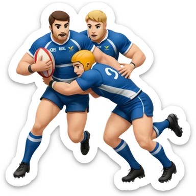 dominant rugby double tackle tackle sticker