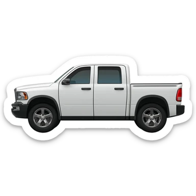 White 2019 Ram laramie sticker