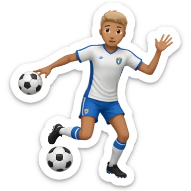 soccer player doing ball tricks sticker