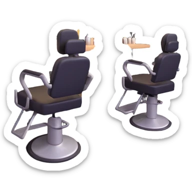 hair salon classroom with instructor and students learning sticker
