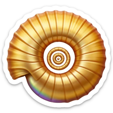 seashell gold sticker