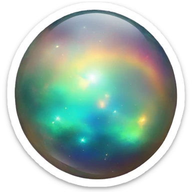 Shiny Rainbow Nebula-Opal Gemstone sticker