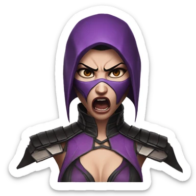 frightened Mileena Mortal Kombat X sticker